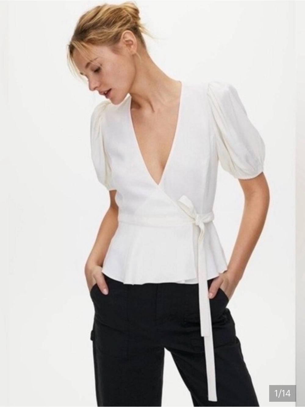 NWOT - Sunday Best Coconut Magda Blouse  - XS